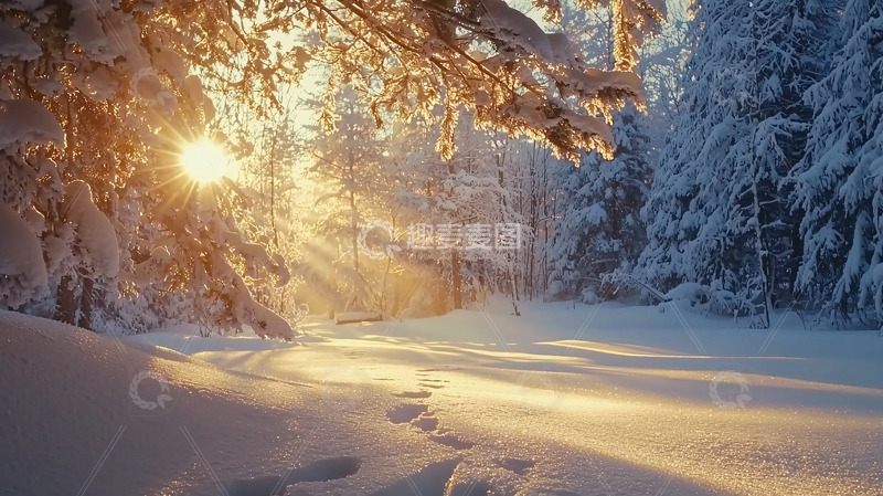 高清大图下载【趣麦麦图】冬季雪景