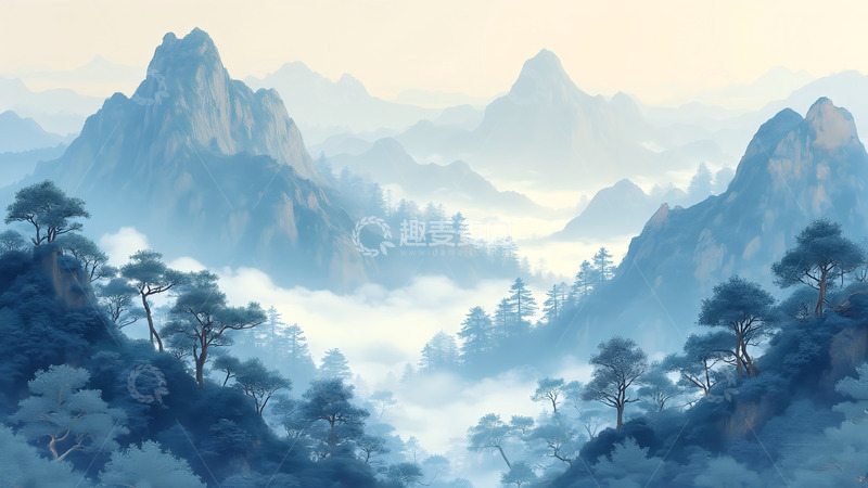  李唐万壑松风图 