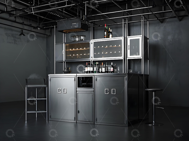 高清大图下载【趣麦麦图】现代工业风酒柜展示空间