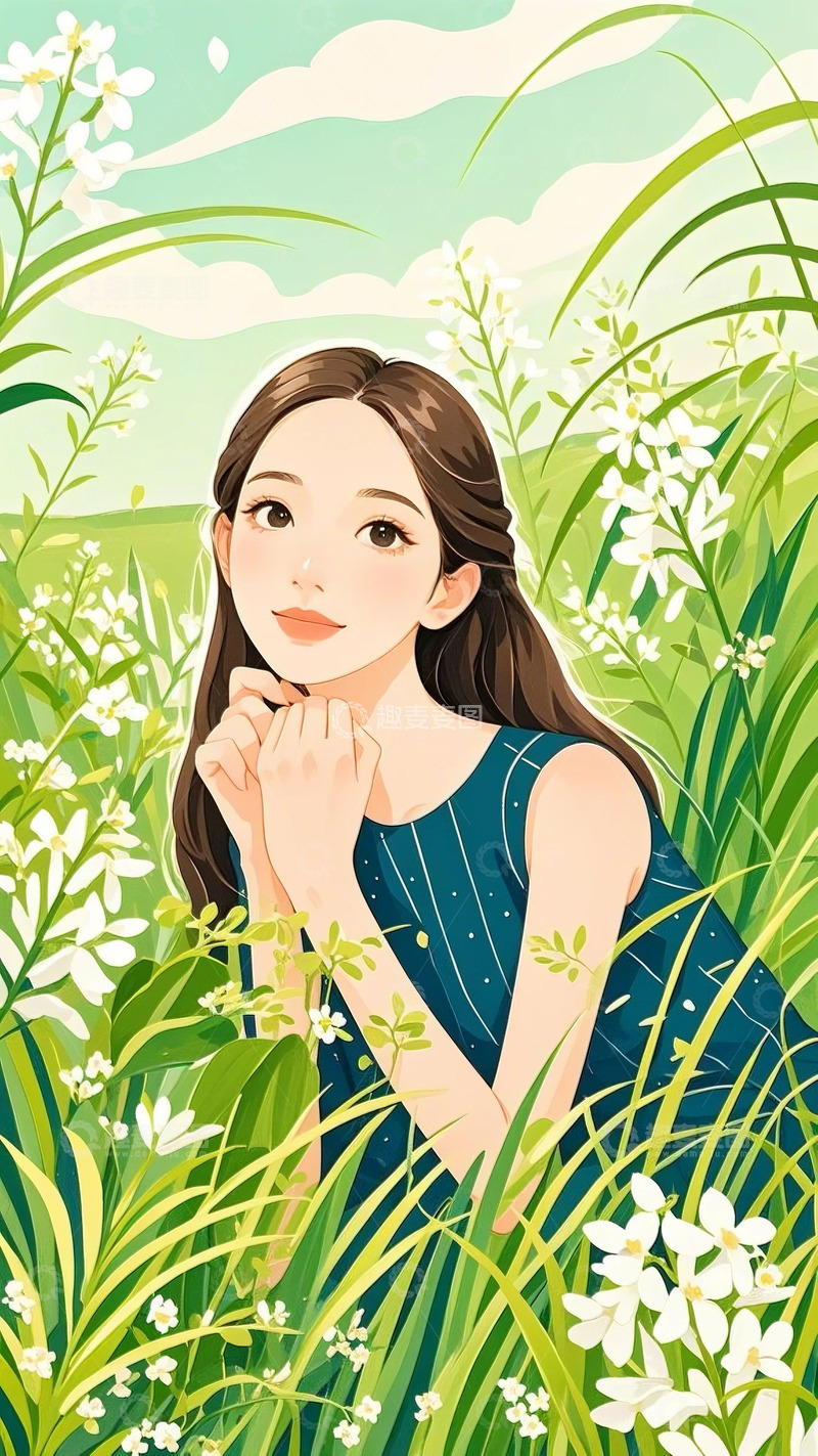 高清大图下载【趣麦麦图】春天的色彩 女孩4