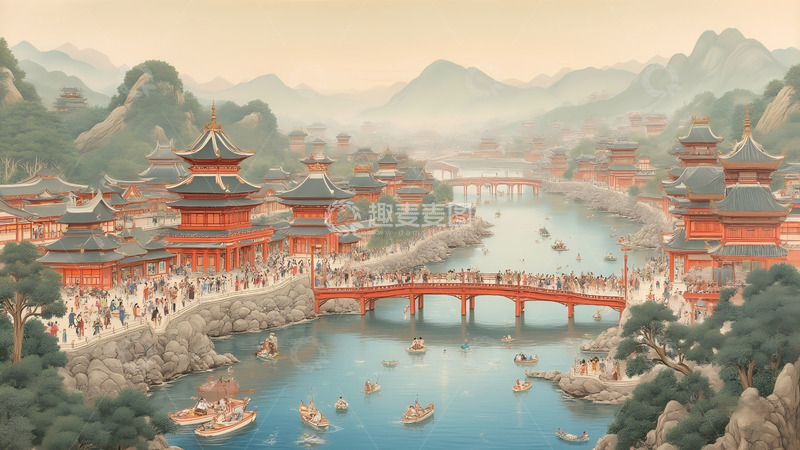 高清大图下载【趣麦麦图】 张择端清明上河图 