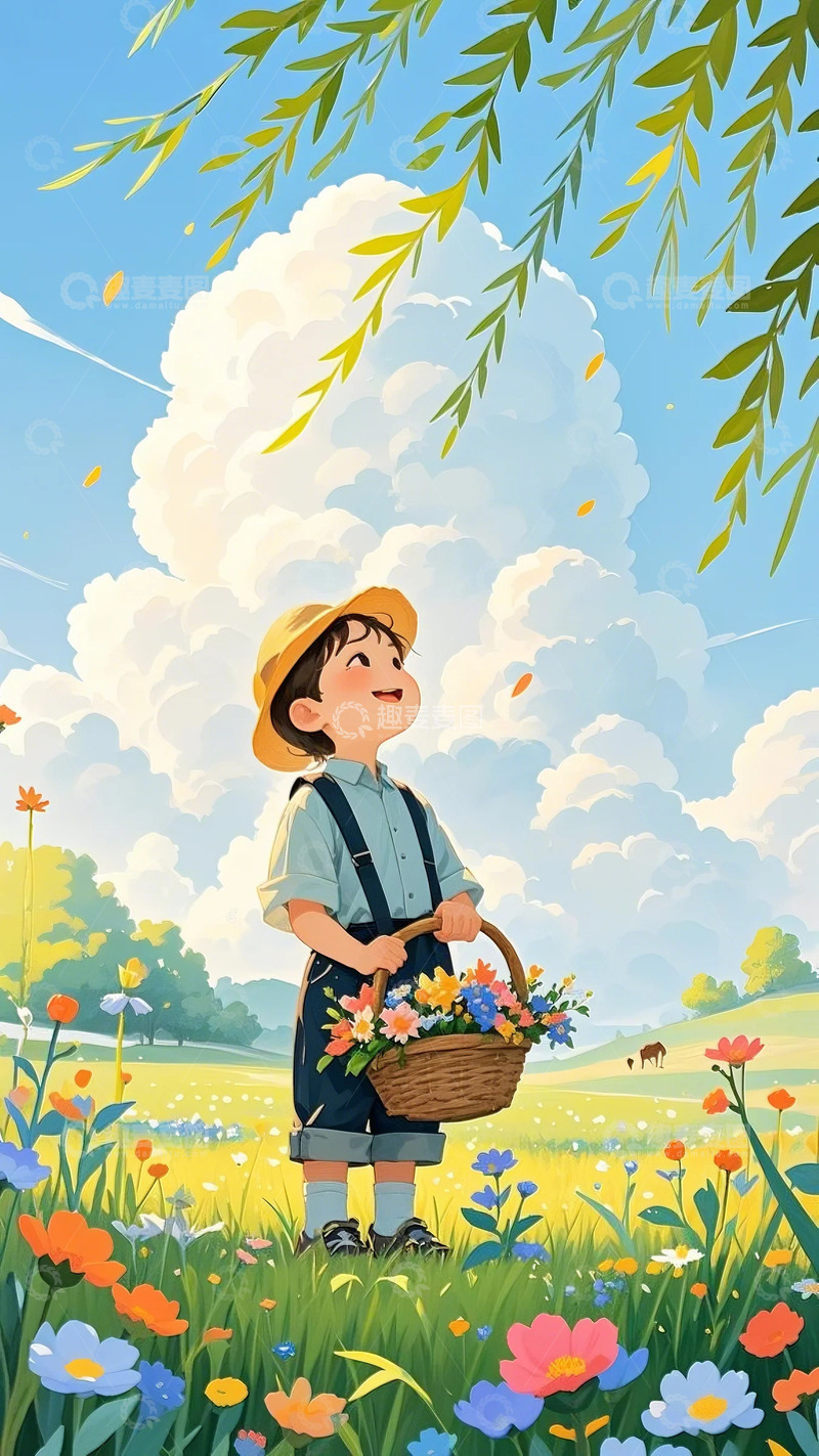 高清大图下载【趣麦麦图】春天的色彩 儿童