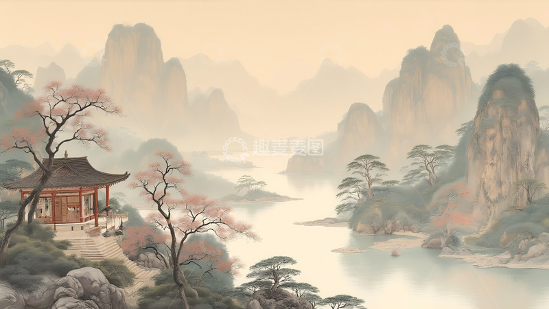 高清大图下载【趣麦麦图】 黄公望富春山居图 