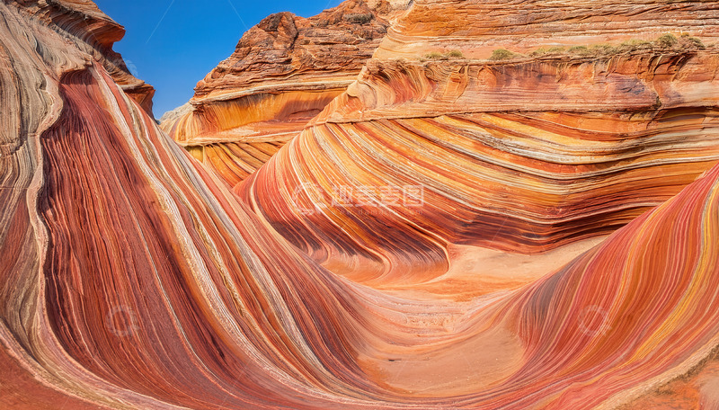 高清大图下载【趣麦麦图】绚丽斑斓的波浪状奇特砂岩地貌