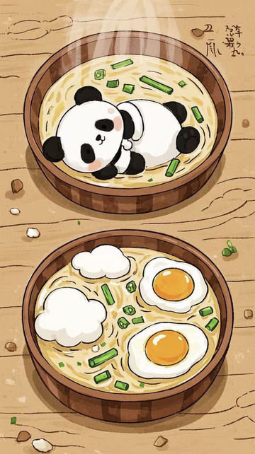 熊猫泡面温泉蛋1