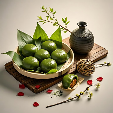 清明节青团艾草高清摄影图12