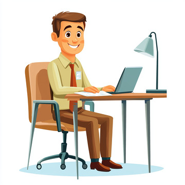 招聘应聘卡通人物素材3