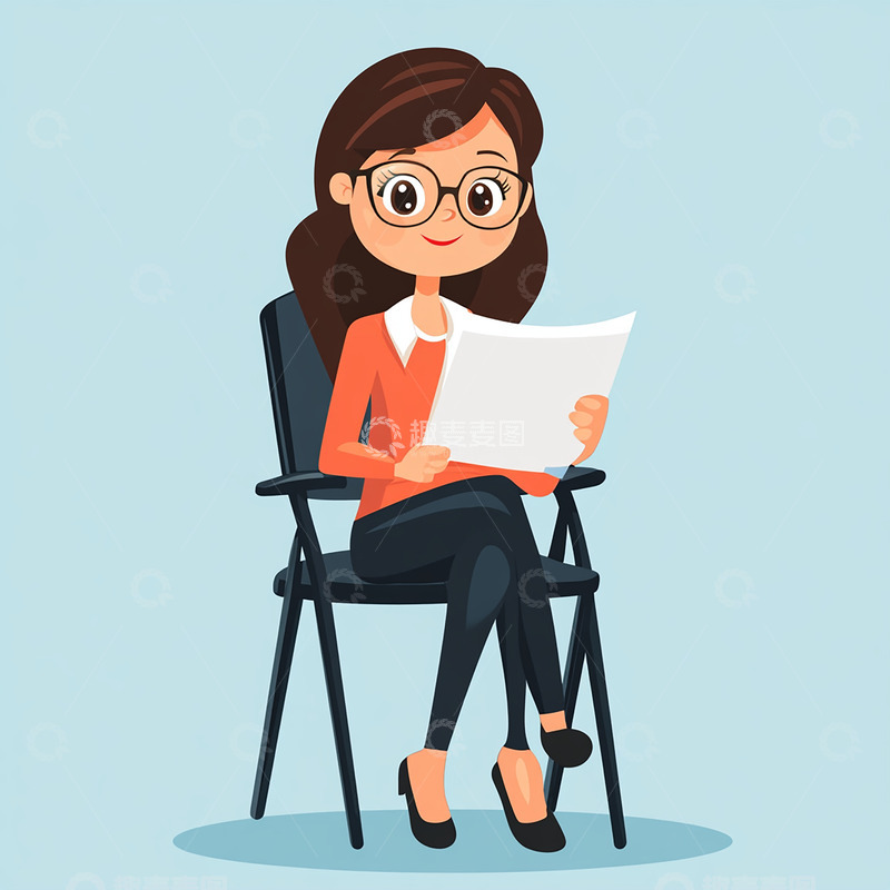 高清大图下载【趣麦麦图】招聘应聘卡通人物素材4