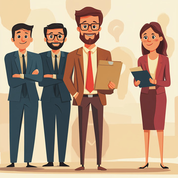 招聘应聘卡通人物素材