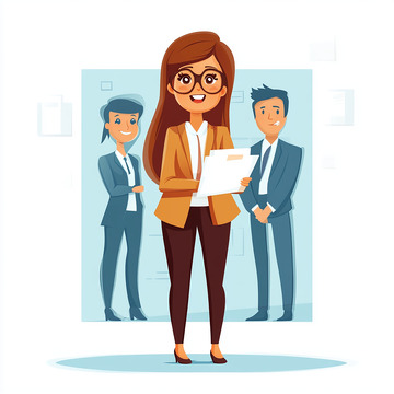 招聘应聘卡通人物素材2