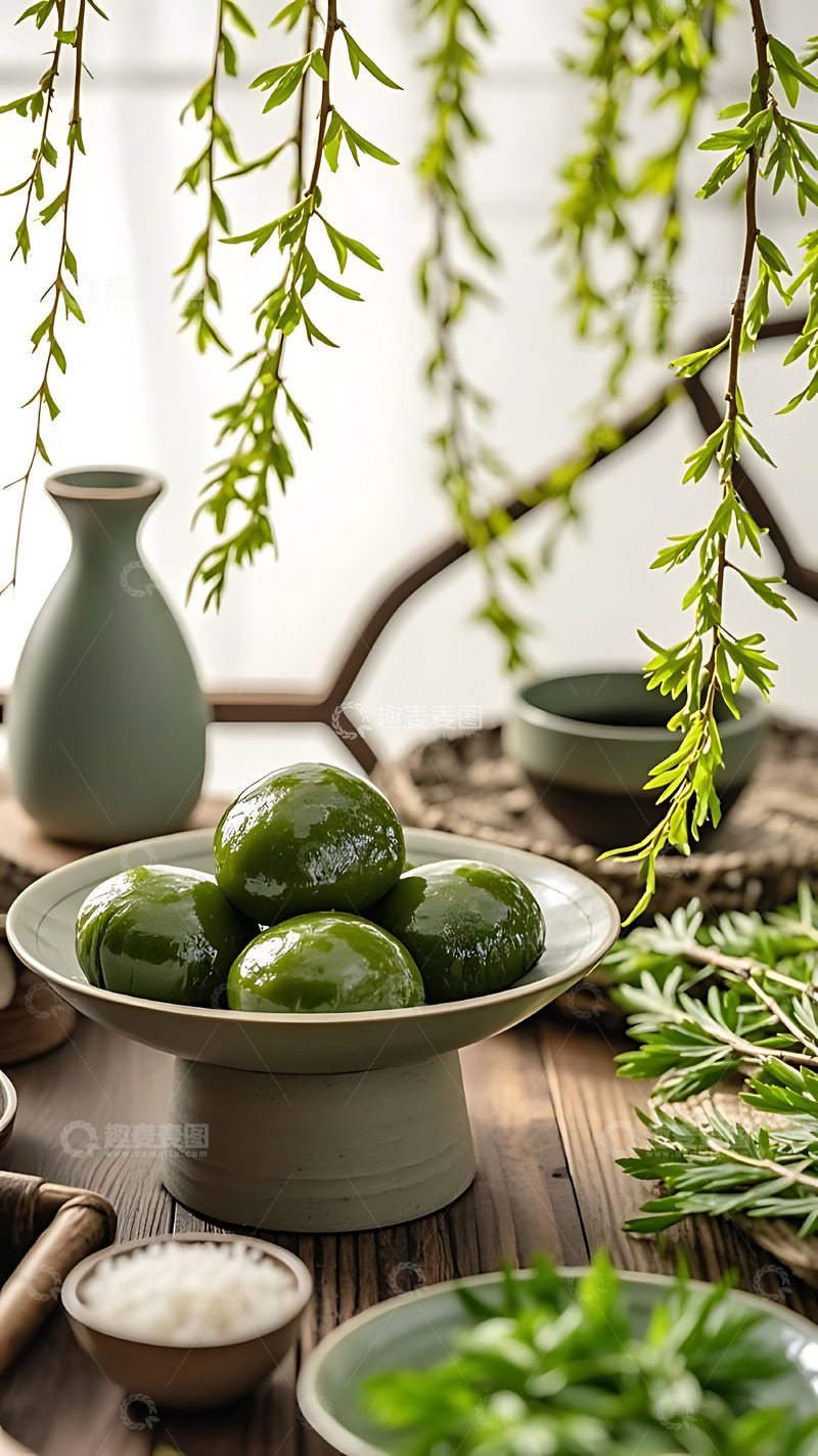 高清大图下载【趣麦麦图】清明节青团艾草高清摄影图38