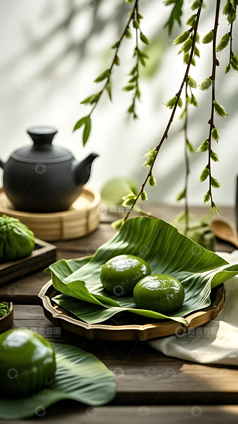 高清大图下载【趣麦麦图】清明节青团艾草高清摄影图48