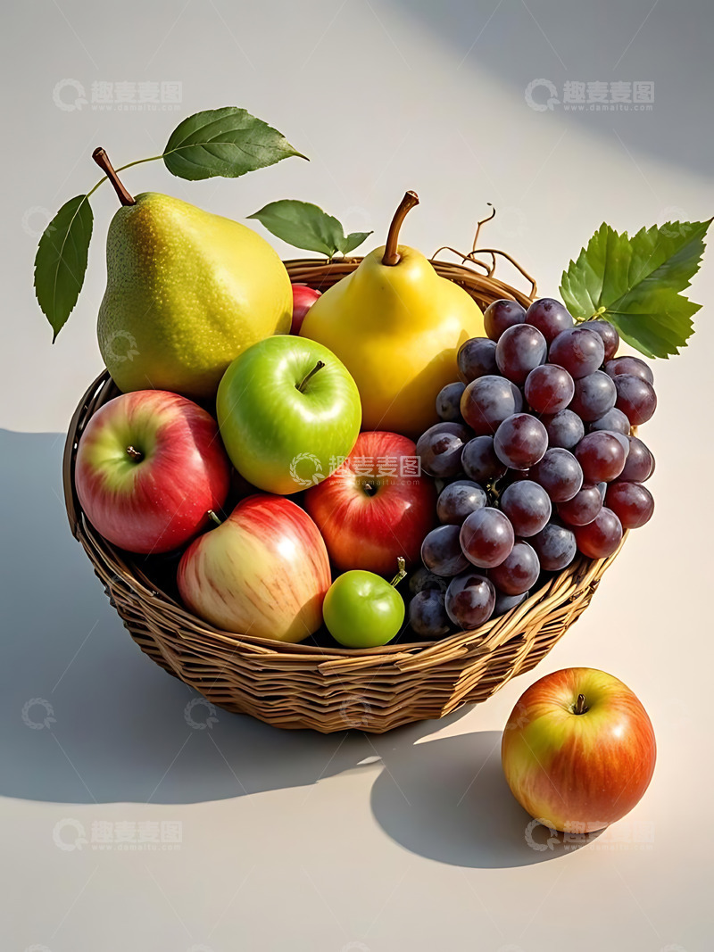 高清大图下载【趣麦麦图】新鲜水果果篮高清摄影特写18