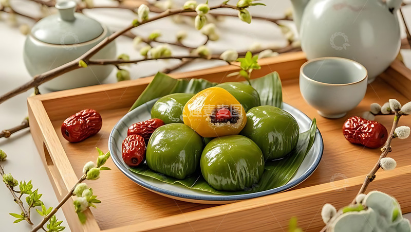 高清大图下载【趣麦麦图】清明节青团艾草高清摄影图53