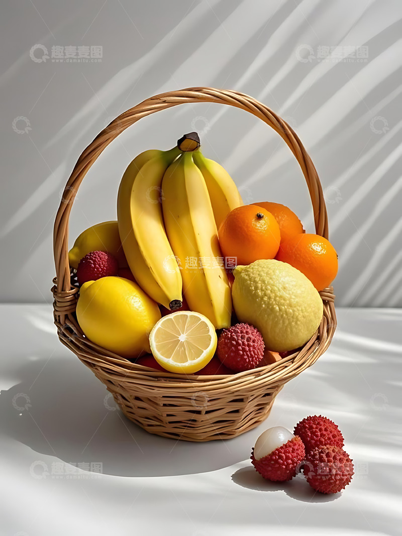 高清大图下载【趣麦麦图】新鲜水果果篮高清摄影特写23