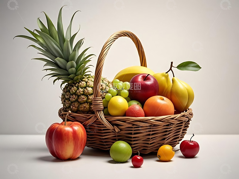 高清大图下载【趣麦麦图】新鲜水果果篮高清摄影特写20