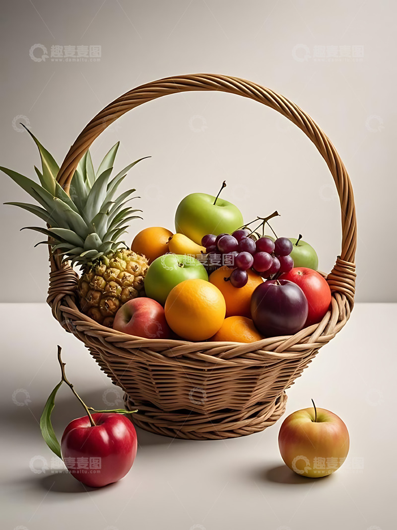 高清大图下载【趣麦麦图】新鲜水果果篮高清摄影特写21