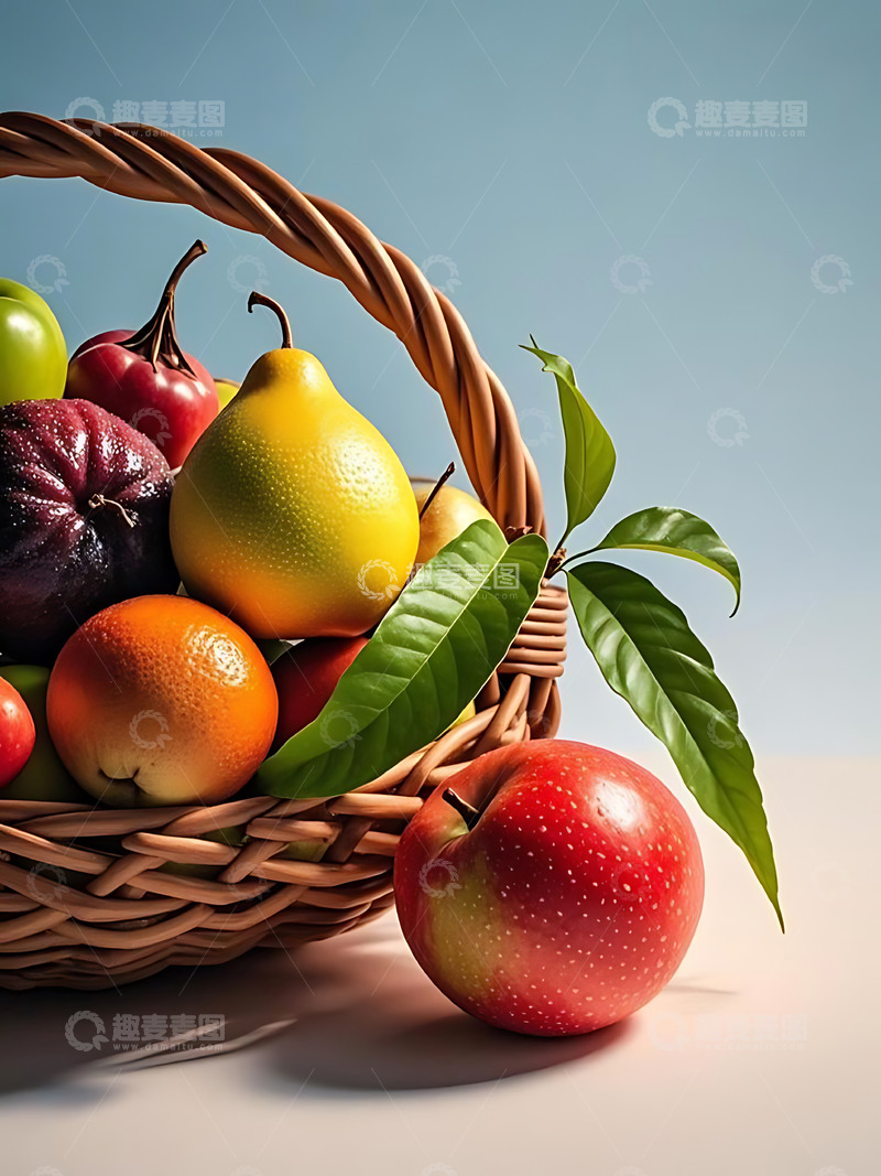 高清大图下载【趣麦麦图】新鲜水果果篮高清摄影特写12