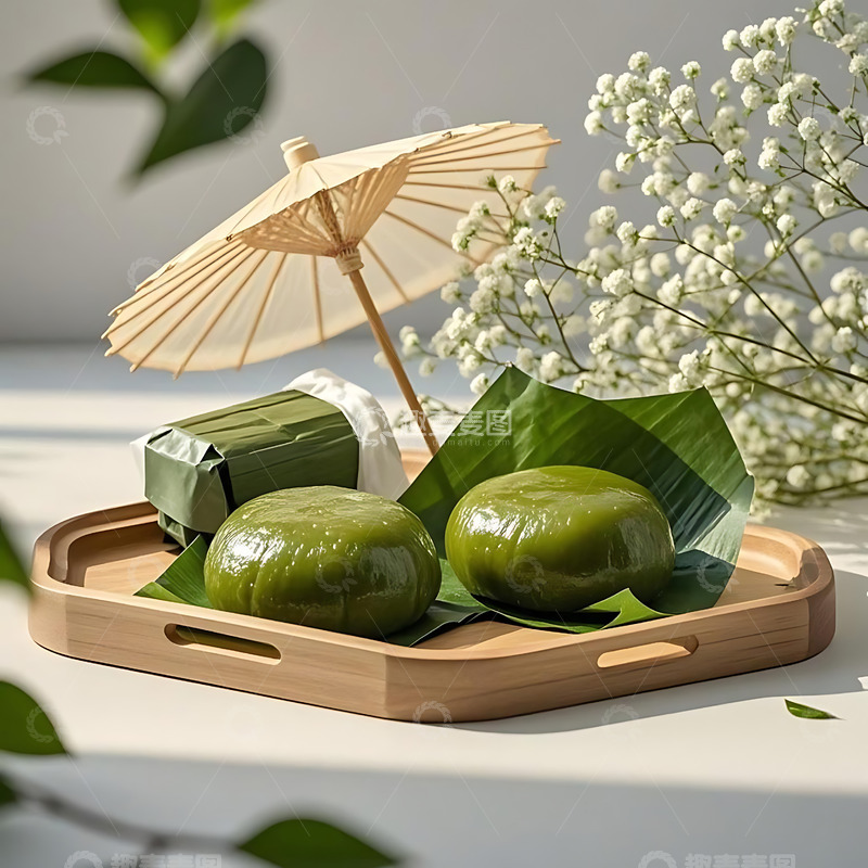 高清大图下载【趣麦麦图】清明节青团艾草高清摄影图29