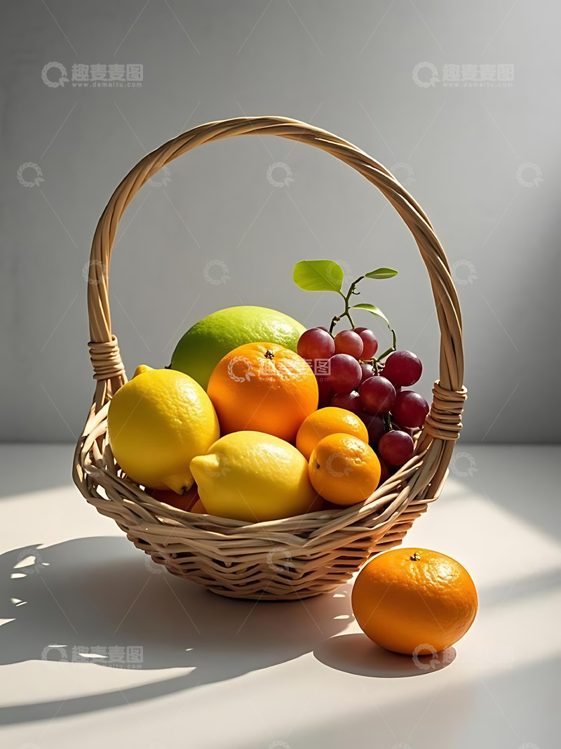 高清大图下载【趣麦麦图】新鲜水果果篮高清摄影特写14