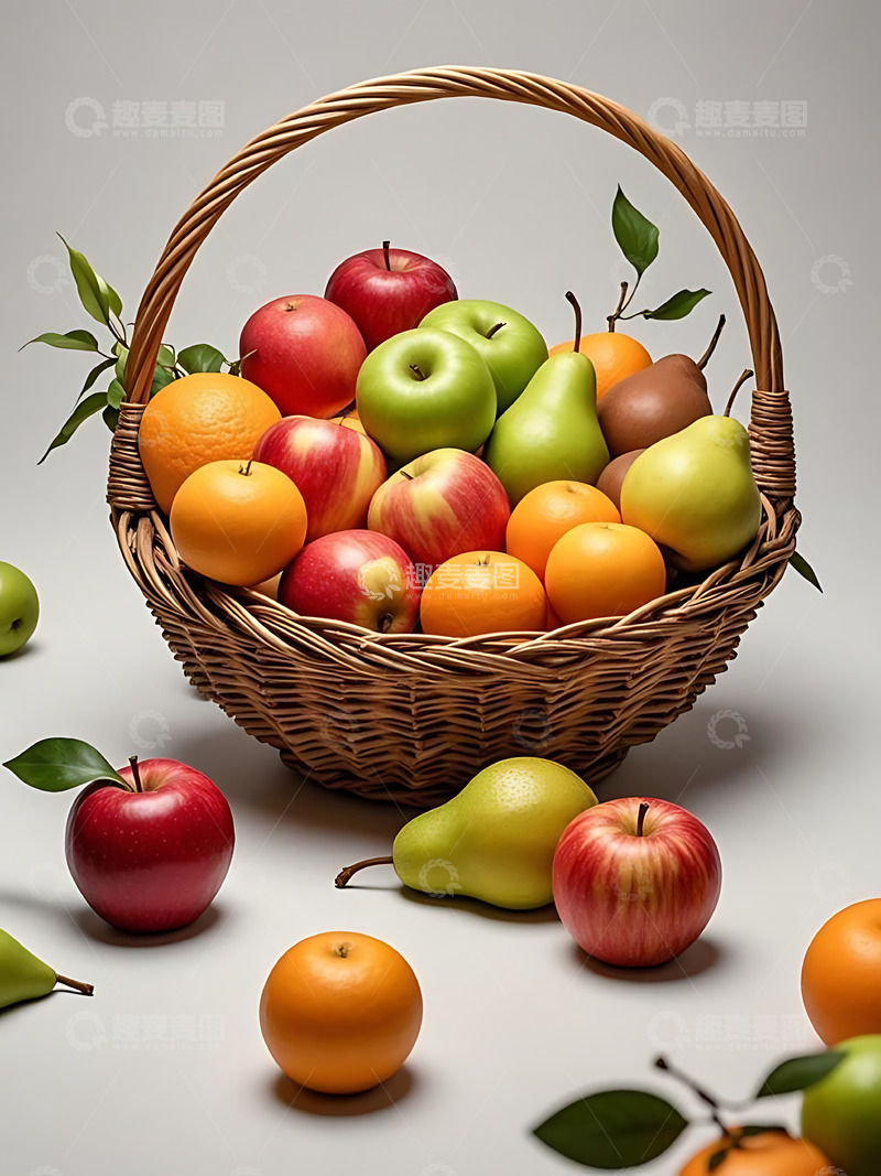 高清大图下载【趣麦麦图】新鲜水果果篮高清摄影特写10