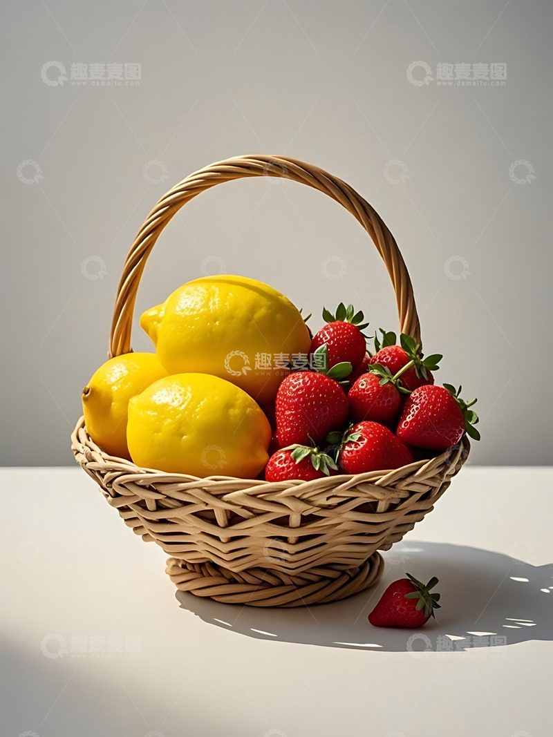 高清大图下载【趣麦麦图】新鲜水果果篮高清摄影特写17