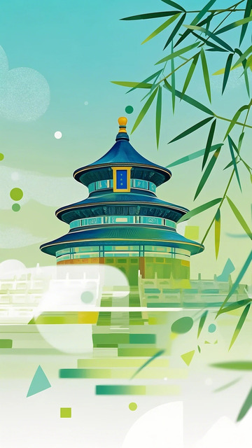 建筑 渐变色   故宫