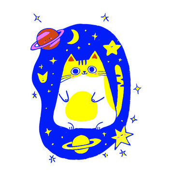 可爱的猫咪简笔涂鸦素材1