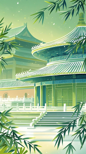 建筑 渐变色 故宫 2