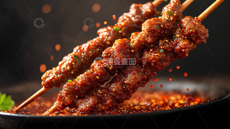 高清大图下载【趣麦麦图】美味烧烤大肉串美食摄影2