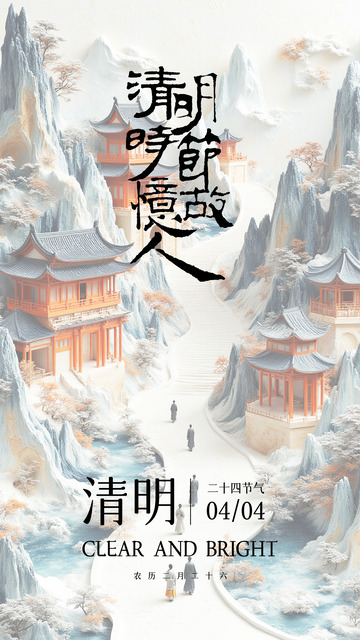 清明节创意海报6