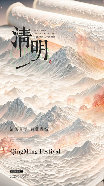 清明节创意海报3