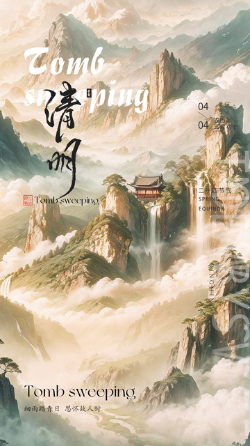 清明节创意海报9