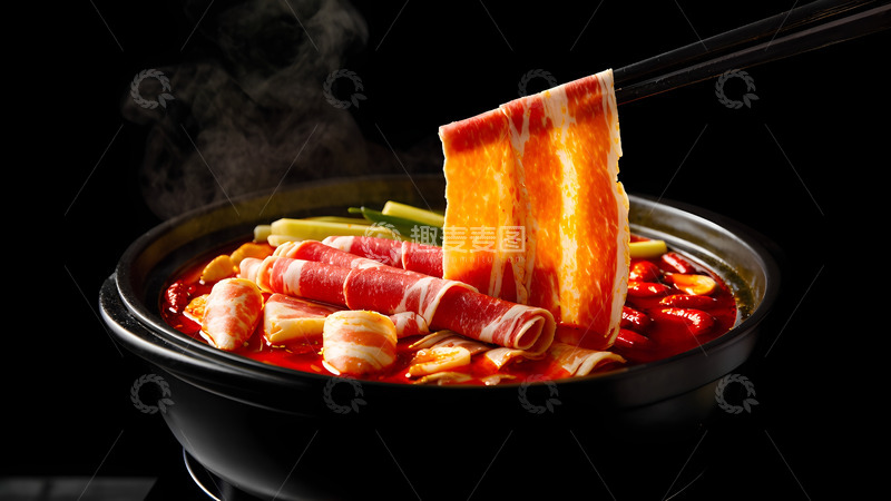 高清大图下载【趣麦麦图】美食肥牛火锅摄影图1