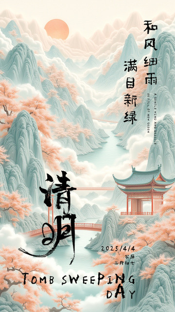 清明节创意海报5