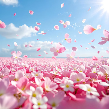 梦幻粉花背景
