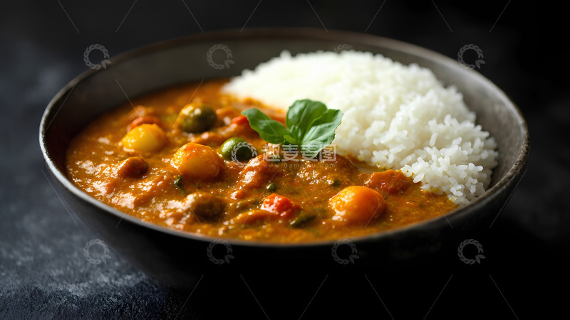 高清大图下载【趣麦麦图】美味咖喱饭美食摄影
