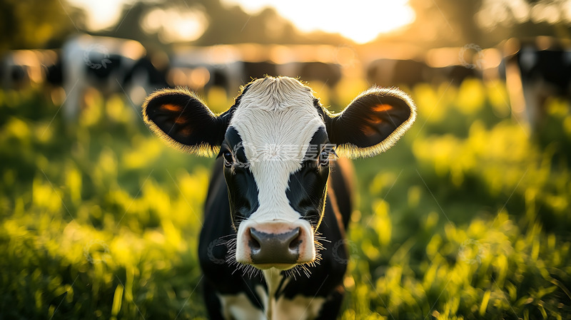 高清大图下载【趣麦麦图】奶牛畜牧业草原