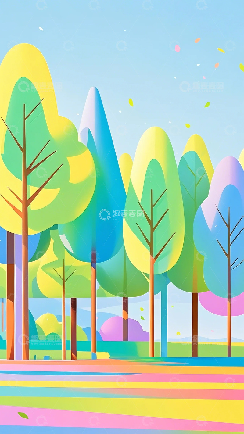 高清大图下载【趣麦麦图】渐变 植物  场景