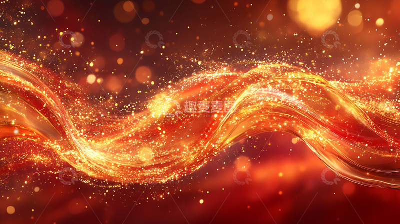 高清大图下载【趣麦麦图】红色科技感大气主视觉kv背景30