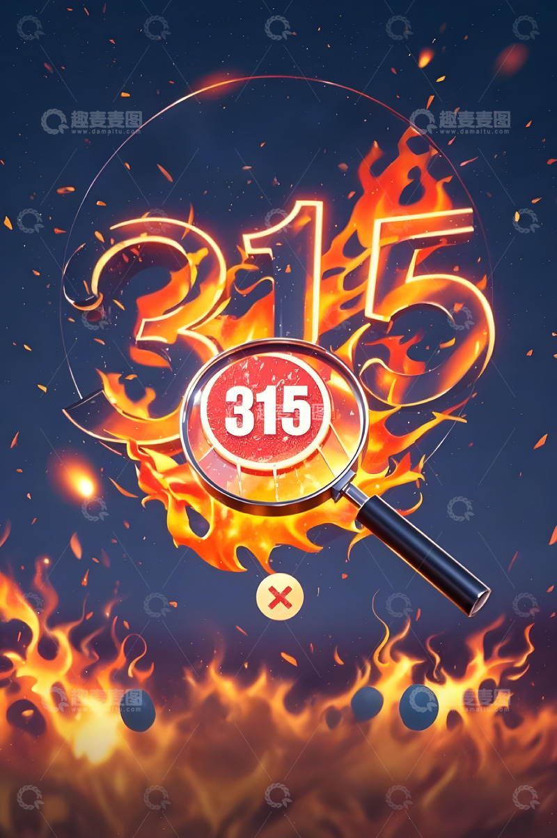 高清大图下载【趣麦麦图】315消费者权益日打假重拳出击举报海报素材宣传页1