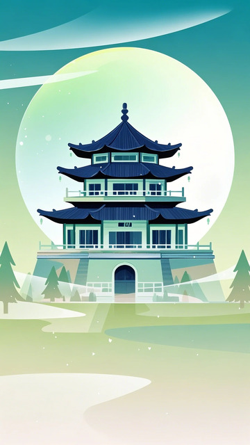 月光环杏林阁建筑