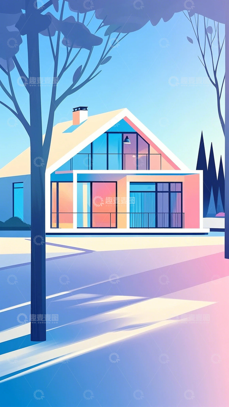 高清大图下载【趣麦麦图】渐变 植物  场景1