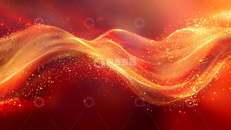 高清大图下载【趣麦麦图】红色科技感大气主视觉kv背景33