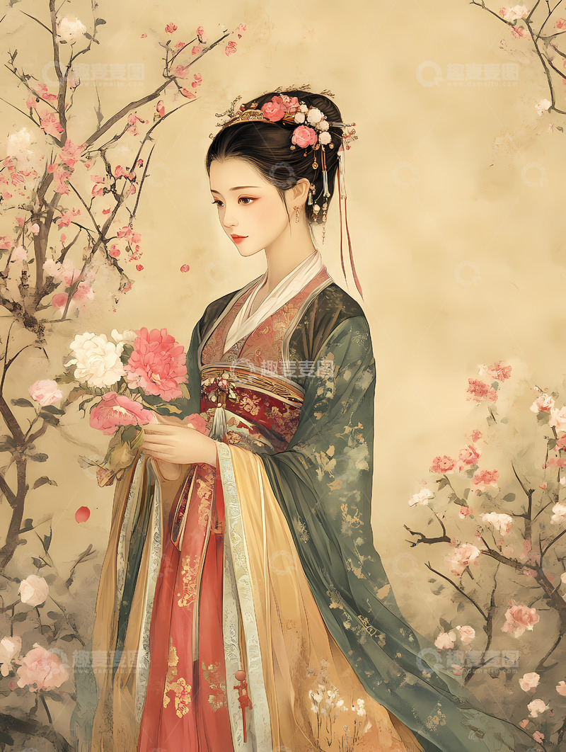 高清大图下载【趣麦麦图】古风-仕女图