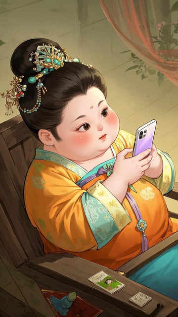 古代女子手机控1