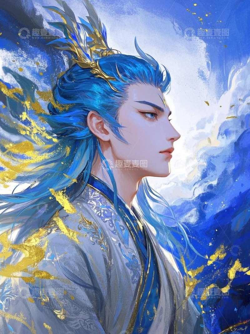 高清大图下载【趣麦麦图】敖丙插画侧脸