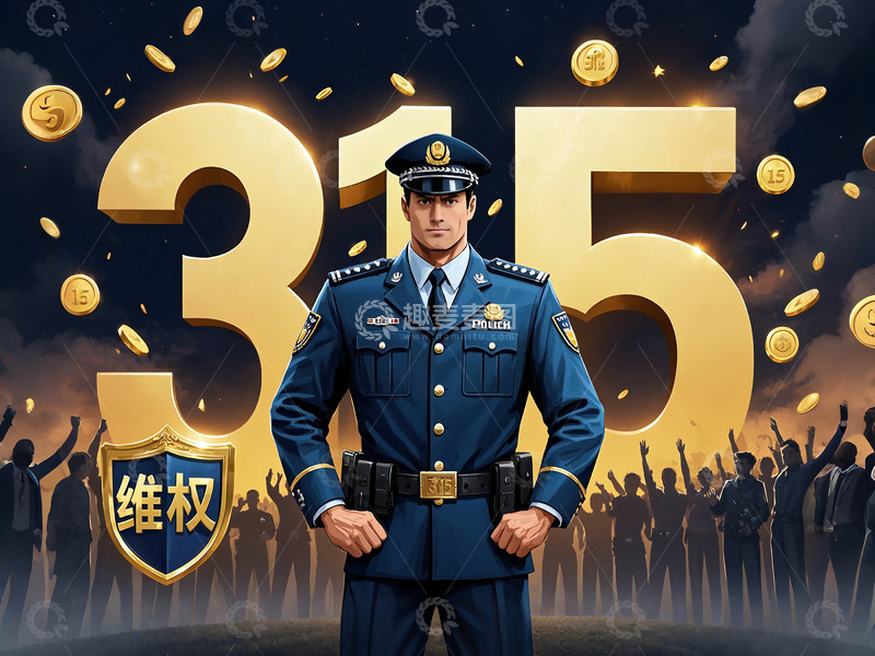 315警察护航维权插画图