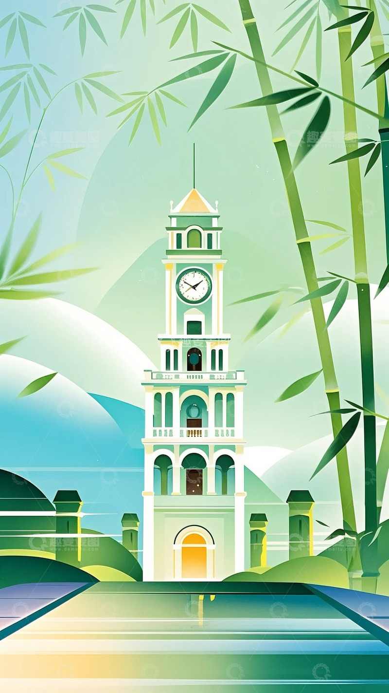 高清大图下载【趣麦麦图】海口钟楼2