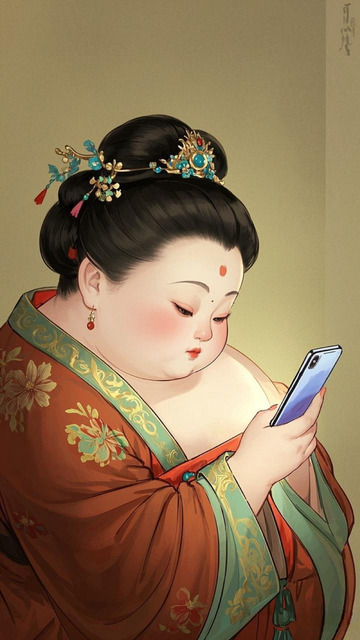 古代女子手机控2